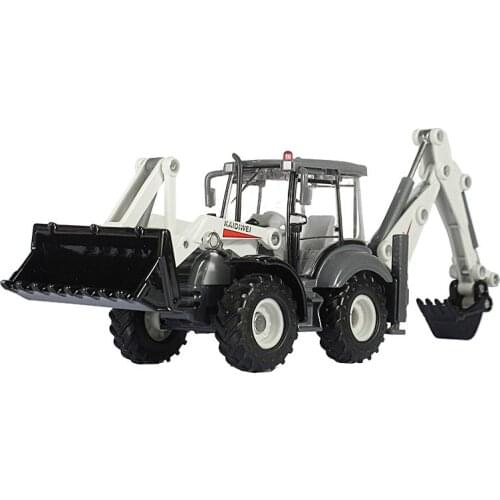 Alloy Excavator 1:50 Two way Forklift Bulldozer Back Hoe Loader Shovel Construction Vehicle Collection Model Gifts Toys
