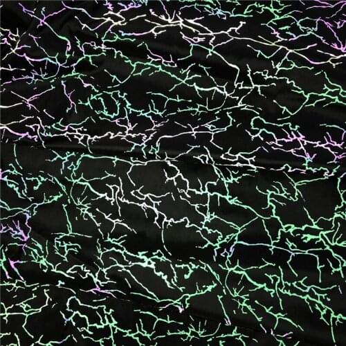 50cm*140cm Colorful Reflective Fabric Luminous Reflective Fabric for DIY Sewing Windbreaker Sportswear Clothing