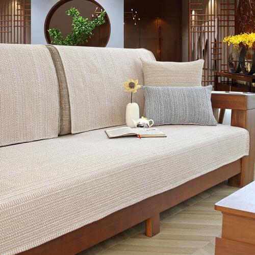 Chaise Longue Corner Sofa Cover Modern Minimalist Decoration Cotton Linen Non-Slip Cushion Sofa Towel Living Room