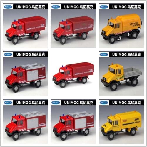 WELLY Diecast 1:43 Car Simulator Metal Fire Truck/Engineering Vehicle/Sweeper Truck Model Car Alloy Toy Car Kids Gift Collection
