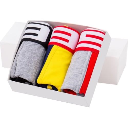3Pcs/Lot Cotton Boxershorts Men Comforable Panties Set трусы мужские боксеры Gay Sexy Underwear Man Boxer 11Color Standard Ship