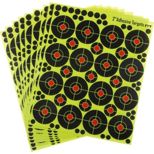 160pcs 2'' Shooting High Visibility Florescent Paper Targets for Training