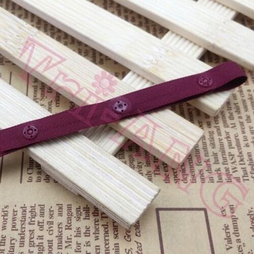 50 yards/lot, 9mm Width Black White Baby Wears Plastic Snap Button Fastener Tape