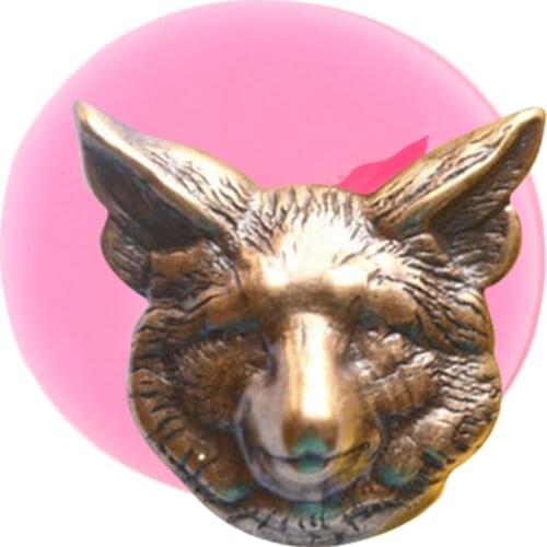 Fox Head Silicone Mold Animals DIY Party Cupcake Topper Fondant Cake Decorating Tools Chocolate Making Moulds Candy Clay Molds