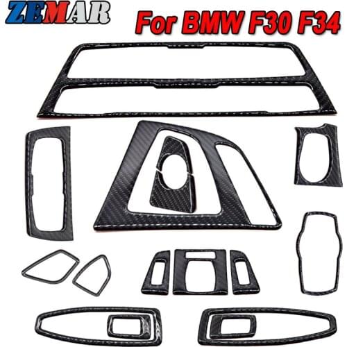 Car Styling Interior Decorative Carbon Fiber Stickers trim For BMW F30 F34 Accessories 3-Series GT GT3 320i accessories