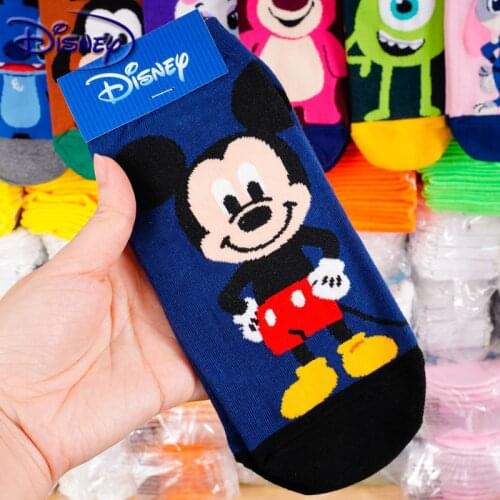 Disney cute Mickey cartoon 100% cotton socks new design boat socks casual soft socks