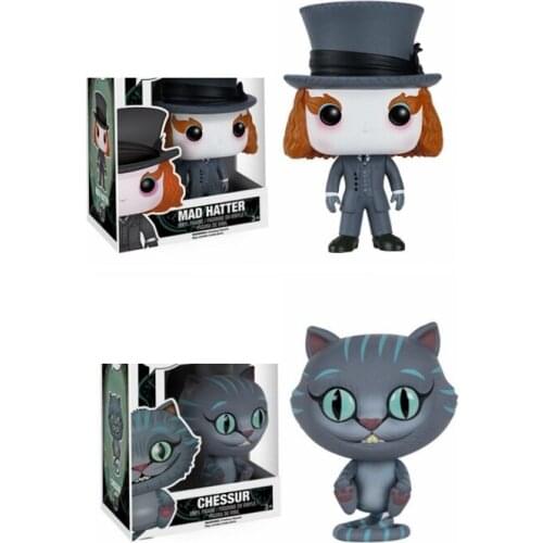 Alice in Wonderland Chessur Cat 183# Mad Hatter 181# Action Figures Model Toys for Children Gifts