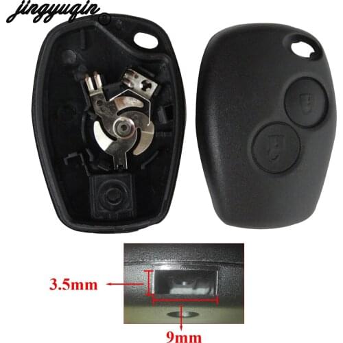 Jingyuqin For Renault Megane Modus Espace Laguna Duster Logan DACIA Sandero Fluence Clio Kangoo 2 Button Remote Key Shell Case