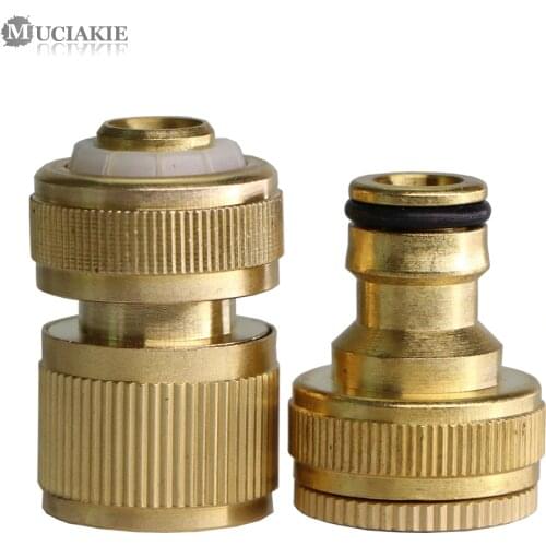 Brass Garden Water Adaptor G1/2'' 3/4'' Thread Faucet Quick Coupling Connecter 1/2 Inch Hose Water Gun Washing Machine Fittings