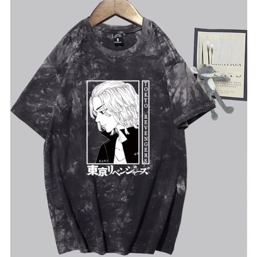 Men Harajuku Tshirt Tokyo Revengers Anime Manga T-shirt Causal Clothes 2021 Novelty Tie-dye Tops Short Sleeve Male