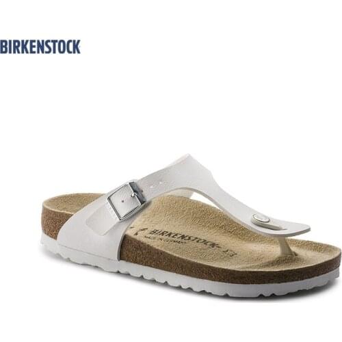 Original Birkenstock Gizeh Unisex Men 'S Women 'S White Slippers 043731