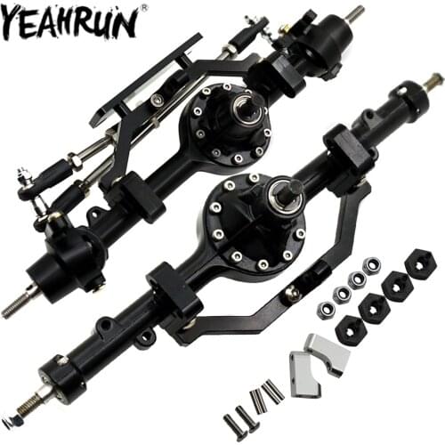 YEAHRUN RC Car Front & Rear Axle ARB Edition Alloy Metal Straight Complete Axle for 1/10 D90 RC Rock Crawler Car Upgrade Parts