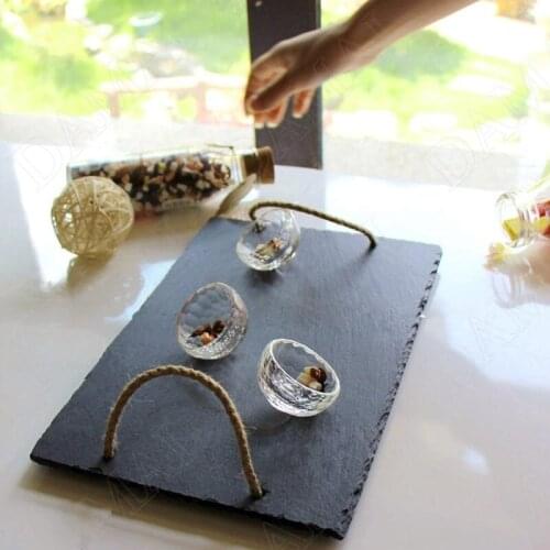 Simplicity Rock Storage Trays Creativity Western Steak Dishes Afternoon Tea Cake Dessert Organizer Home Decoration Ornaments