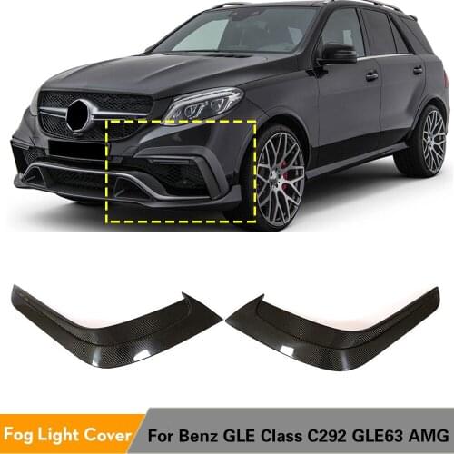 Front Bumper Splitters For Mercedes-Benz GLE Class GLE63 AMG 2015 - 2018 Fins Canards Carbon Fiber