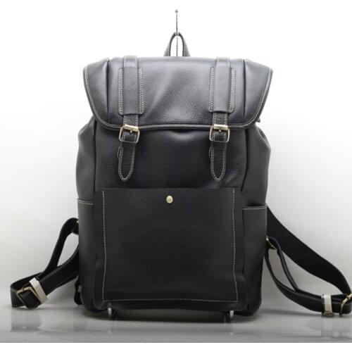 100% Genuine Leather Backpack Men Fashion Large Capacity Travel Bags 2021 New Cowhide Leather Laptop Backpacks Male School Bag