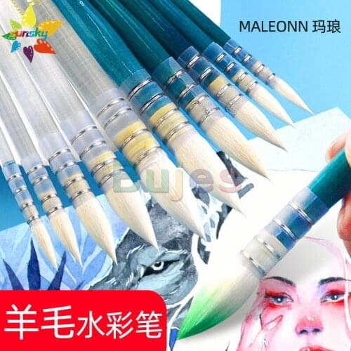 MALEONN 608SRQ 618SRQ Watercolor brush High grade wool French style hand-made Pointed round head Mop brush Art supplies