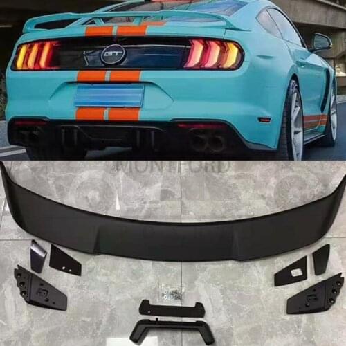 GT Style Matte Rear Trunk Spoiler Tail Wing Decor For Ford Mustang S550 2015 2016 2017 2018 2019 2020 Back Outside Auto Kits Car