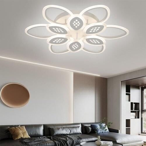 Modern living room LED ceiling lamp bedroom lighting villa dining room chandelier hotel room ceiling lamp remote control dimming
