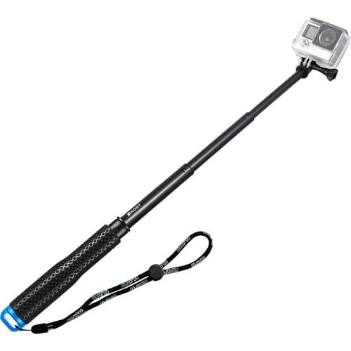 FULL-19" Extendable Handheld Selfie Stick Telescoping Pole Aluminum Alloy Monopod for Gopro Hero 5/4/3+/3 SJ4000 SJ5000 SJ6000