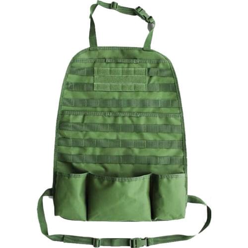 Tactical Molle Pouch Universal Car Seat Back Organizer Panel Stock Car Sun Visor Storage Bag Vehicle Seat Cover Protector Kit