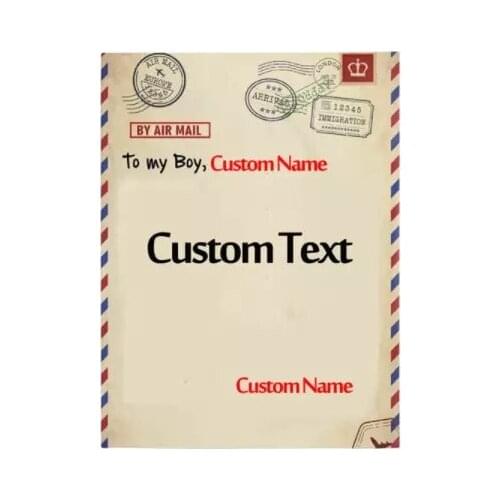 Upetstory Customize TO My Daughter Boy Wife Grilfriend Letter Blanket 3D Print Sherpa Blanket on Bed Home Textile Throw Blanket