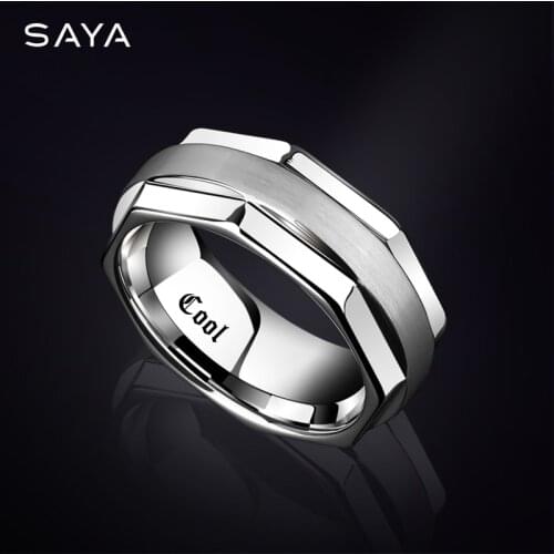 Tungsten Ring for Men, 8mm Width Brushed Finishing Ring for Wedding, Business, Customized, Free Shipping