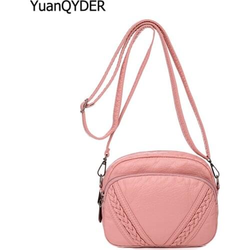 High Quality Leather Ladies Shoulder Bags 2021 Fashion Mini Design Women Soild Color Casual Messenger Bag Womens Travel Bags
