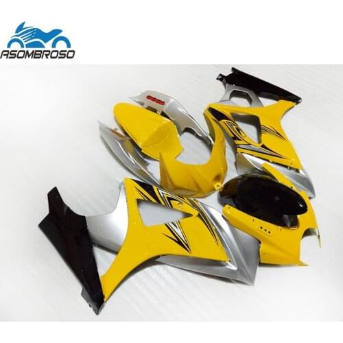 HIgh quality motorcycle parts Fairing kit for SUZUKI K7 GSXR 1000 2007 2008 yellow black gsxr1000 fairings CM21