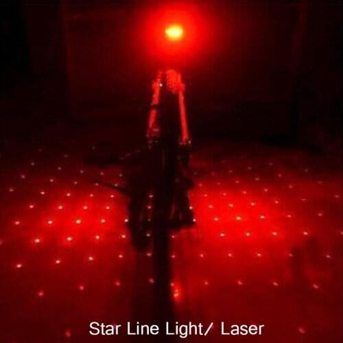 5LED+2Laser Mountain Road Bike Bicycle Light Laser Tail Light Cycling Safety Warning Rear Lamp 7 Model Caution WHShopping