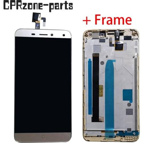 5.5" Gold with Frame For PPTV M1 MiPo-M1 PP5600 LCD display with touch screen digitizer sensor panel assembly