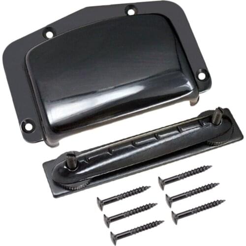 1 Set Guitar Bridge 6 String Saddle Adjustable Fixed Guitar Bridge Cover Protector,Black