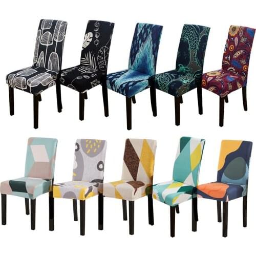 1Pcs Solid Color Chair Cover Elastic Elastane Slipcover Kitchen Wedding Banquet Hotel Chairs Covers for Dining Room