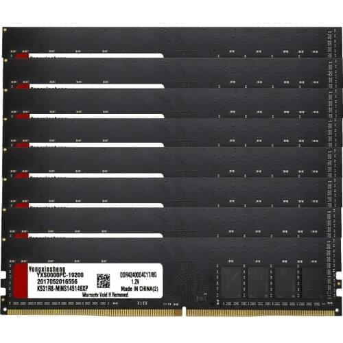 100pcs or 50 pcs 8GB DDR4 RAM 2400MHZ 288 PIN Intel and AMD Desktop Memory RAM PC4-19200 Non-ECC Unbuffered one-side , 16banks