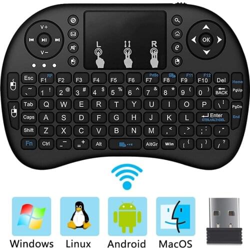 2.4G Wireless Mini Keyboard With Touchpad Portable Remote Control For PC Laptop Windows MacOS Raspberry Pi 4 3