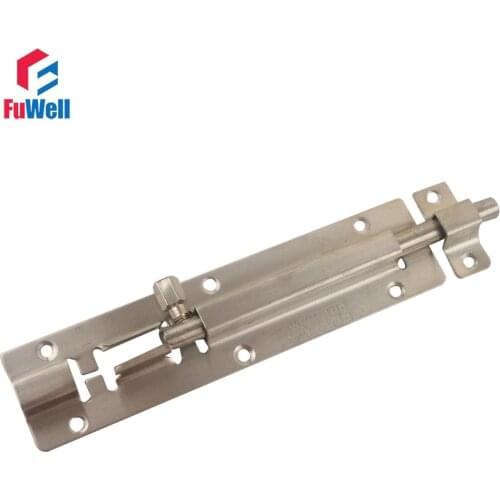 2pcs 6" Stainless Steel Barrel Bolt Latches Bathroom Gate Door Bolt Lock