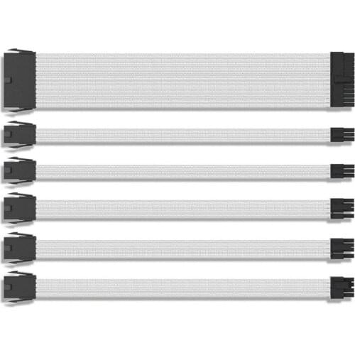 24Pin Power Supply Extension Cord Pc Computer Power Cord Motherboard Power Supply Woven Network Extension Cord