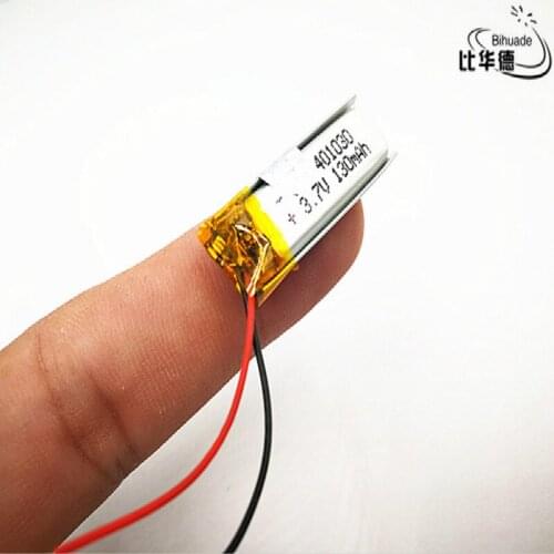 5pcs Liter energy battery Good Qulity 3.7V,130mAH,401030 Polymer lithium ion / Li-ion battery for TOY,POWER BANK,GPS,mp3,mp4