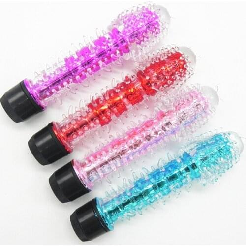 50pcs/lot Light Single Crystal Prickly Shock AV Spike Vibrator Stick for Women Masturbation Massage Vibration ZD0088