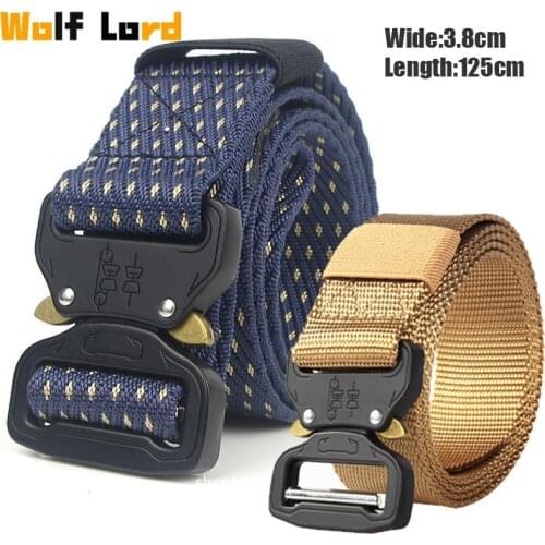 Army Belt Tactical Military Strong Metal Buckles Quick Release Molle Combat Belts Adjustable Training Hunting Nylon Men Belt