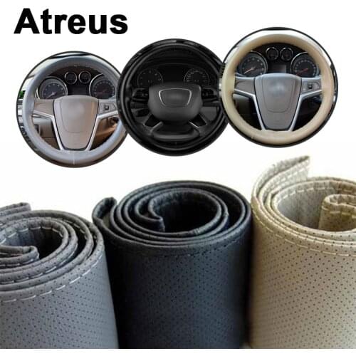 Atreus Car steering wheel covers rims Genuine styling for Peugeot 307 407 207 301 Renault Megane 2 3 Logan Captur Clio Sticker