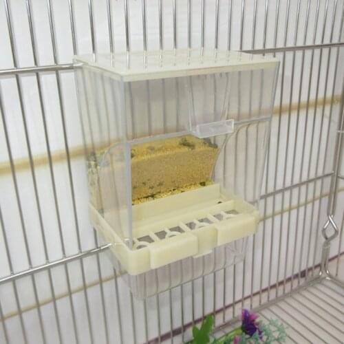 Bird Poultry Feeder Automatic Acrylic Food Container Parrot Pigeon Splash Proof