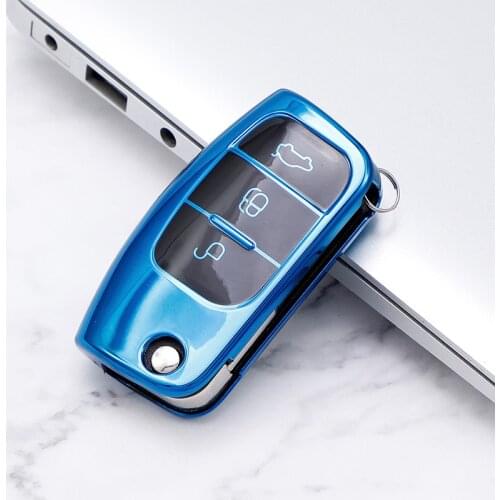Fast Shipping TPU Car Remote Key Cover Case For Ford Fiesta Focus 2 Ecosport Kuga Escape Falcon B-Max C-Max Eco Sport Galaxy