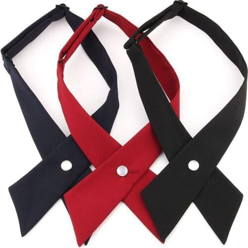 Linbaiway Men Women Cross Bowtie Butterfly Student Uniform Bow Tie Wedding Dress Business Party Bowknot Necktie Custom Logo