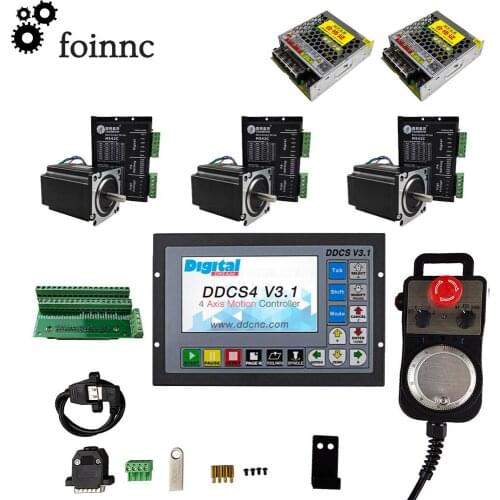 Cnc kit Leadshine motor driver kit ddcsv3.1 3-axis motion control system Nema 23/57 driver and motor