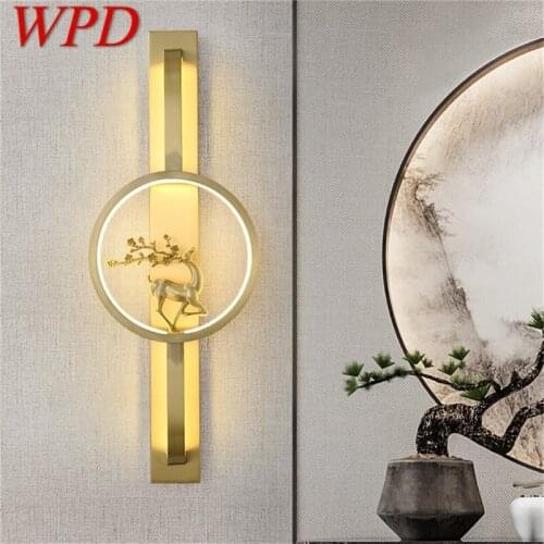 WPD Brass Wall Light Indoor Contemporary Luxury Design Sconce Lamp For Home Living Room Corridor