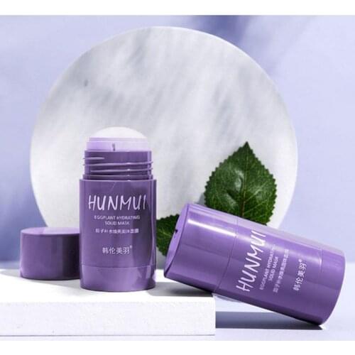 Spot eggplant solid mud mask stick deep cleansing smear type eggplant cleansing mud mask moisturizing mask