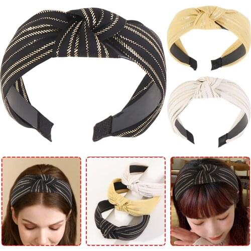 Fashion Fabric Headband Nonslip Cross Hair Band Women Bowknot Wide Sports Headband Running Accessories Summer Stretch Hair Band