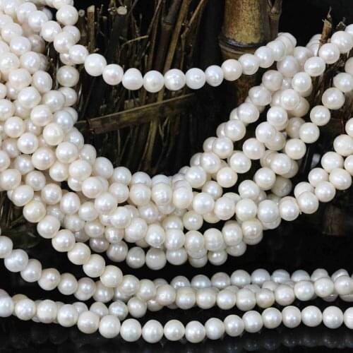 Natural freshwater beautiful white pearl charms nearround 9-10mm loose beads factory price hot sale jewelry making 15inch B1374