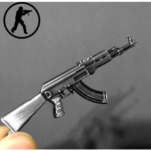 Novelty Counter Strike Gun AK47 Keychain Men Trinket Awp Rifle Sniper CS GO Saber Mens Bag Car Key Chain Jewelry Souvenirs Gift