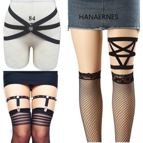 Adjustable Size High Quality Thigh Ring Garter Sexy Elasticity Garter Belt Punk Garters Leg Ring Harness Gifts